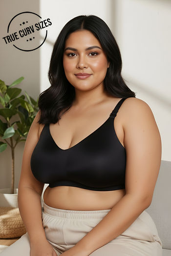 Buy Zivame True Curv Double Layered Non Wired Full Coverage Super Support - Jet Black